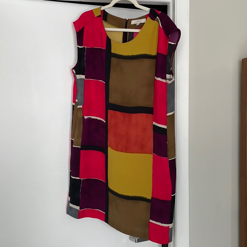 Ann Taylor LOFT Multi Color Dress